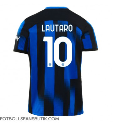 Inter Milan Lautaro Martinez #10 Replika Hemmatröja 2023-24 Kortärmad